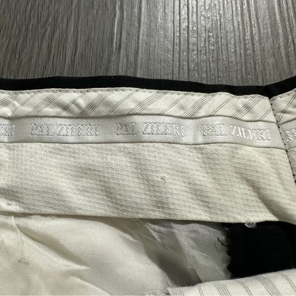 Pal Zileri Black Wool Straight Leg Trouser Dress Pants Size 56‎ - Picture 6 of 10